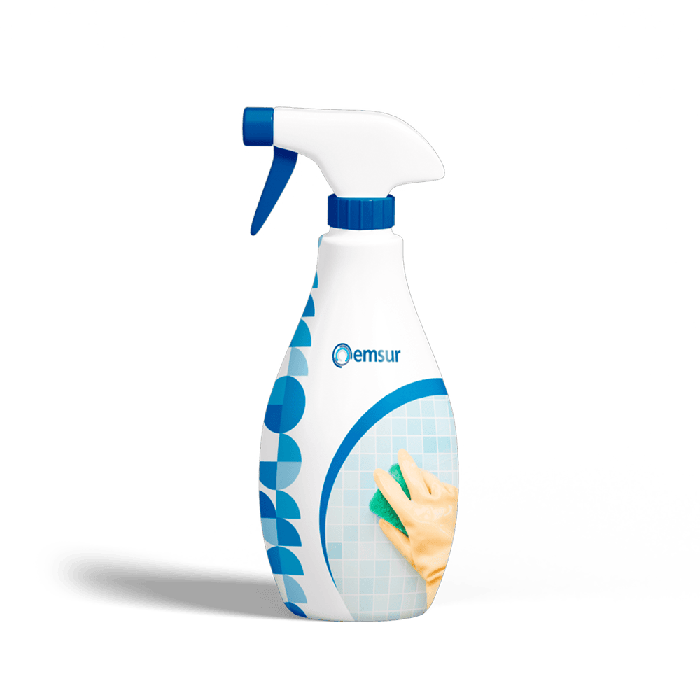 envase spray con Mangas termo encogibles